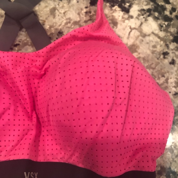 VSX Hot Pink Perforated Popover Sport Bra - Picture 4 of 7